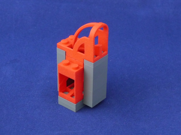 Marble Run Bricks: Dive Track Set 3d printed 90 degree build example