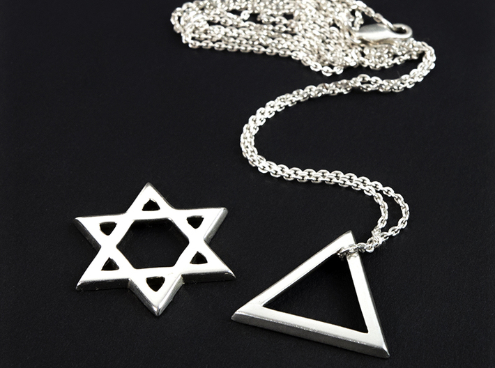 "Star of David" pendant 3d printed 