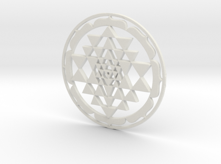 Sri Yantra Lotus Circle 42x2mm Super-accurate 3d printed