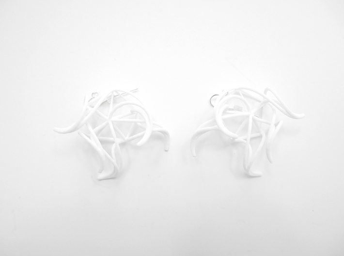 Aster Earrings 3d printed 