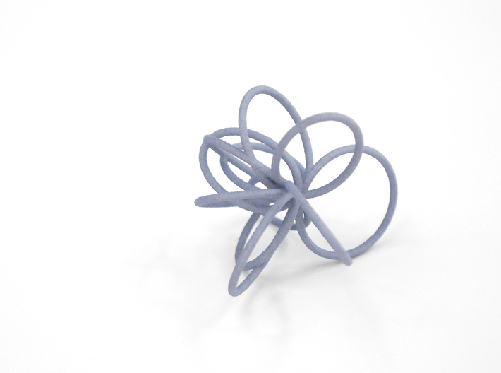 Flora Ring B (Size 9) 3d printed Azurite Nylon (Custom Dyed Color)
