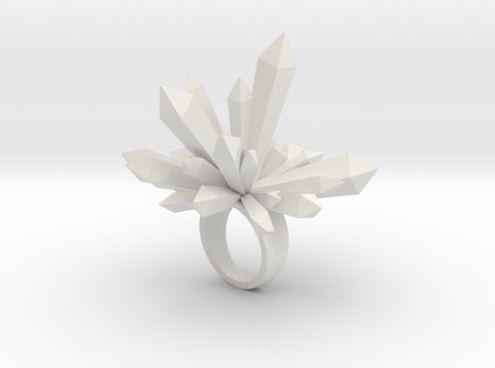 Crystal Shard Ring - Size 8 3d printed