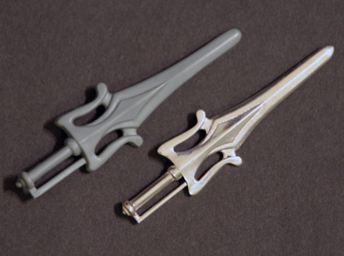 Power Sword 3d printed Original with Silver Glossy