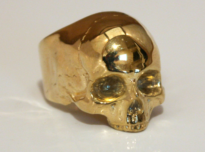 Yorick Memento Mori Skull Ring size 6 3d printed 