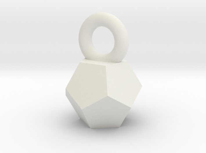 Solid Dodecahedron charm Small 3d printed