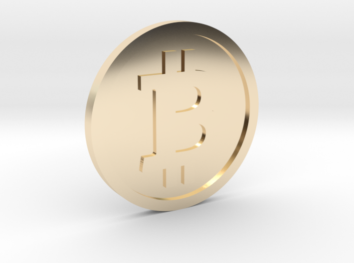 Coin Size bitcoin 3d printed