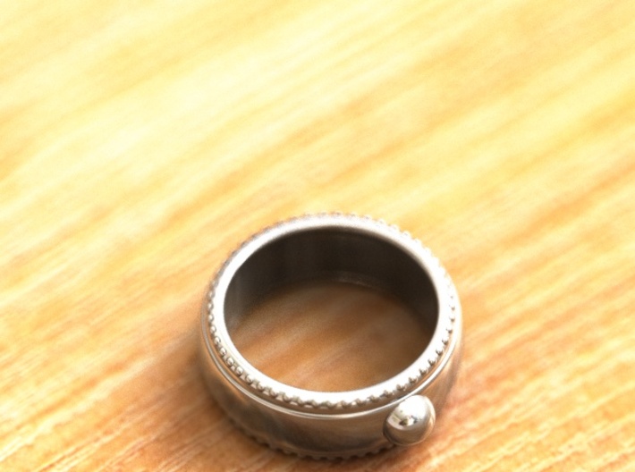 Karelia One Ring Silver 6size 3d printed