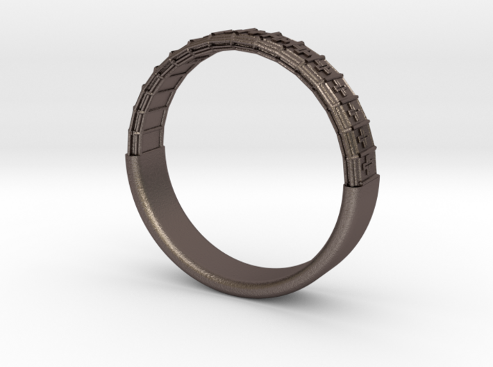 Atom Array Ring Detailed Half 3d printed