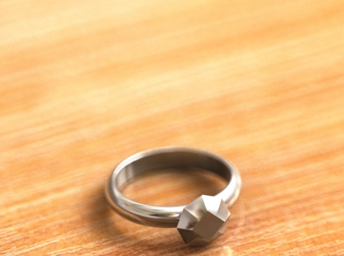 Cristall Ring5 6 size 3d printed