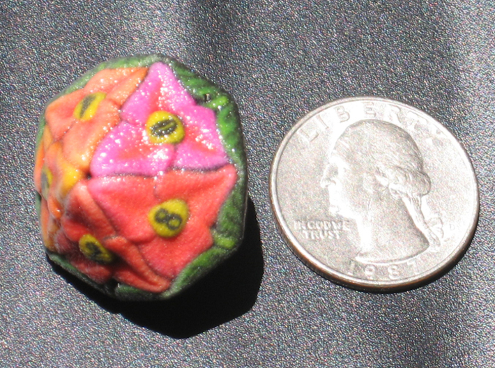 Flower D10 (Small) 3d printed After giving it a spray on clear coat.
