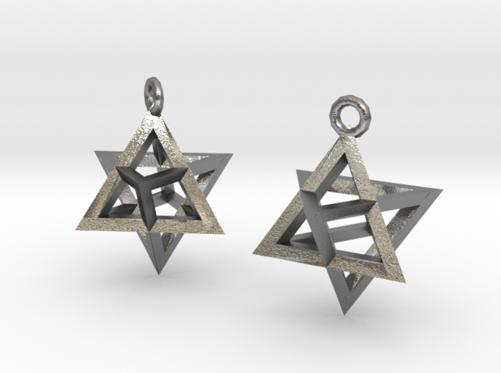 Star Tetrahedron pendant (duo-set) 3d printed