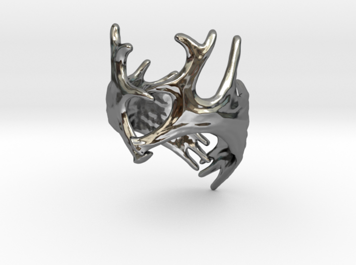 (Size 8) Moose Antler Ring 3d printed