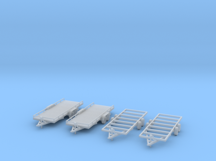 HO Scale Flatbed trailers and trailer frames X4 3d printed