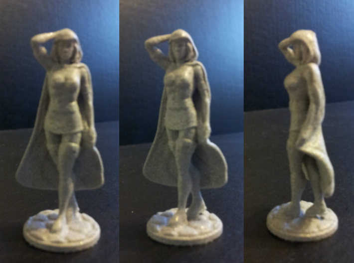 Sheila of D&amp;D 1.77inch Figure 3d printed 1.77 inch Sheila printed in Polished Metallic plastic.