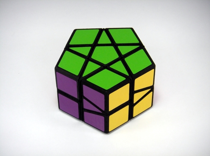 Fractured Prism Puzzle 3d printed Green Side