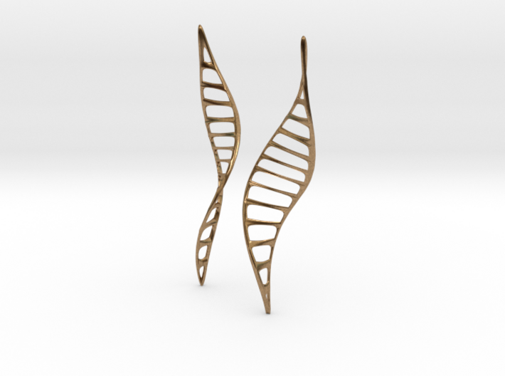 DNA Leaf Earrings 3d printed