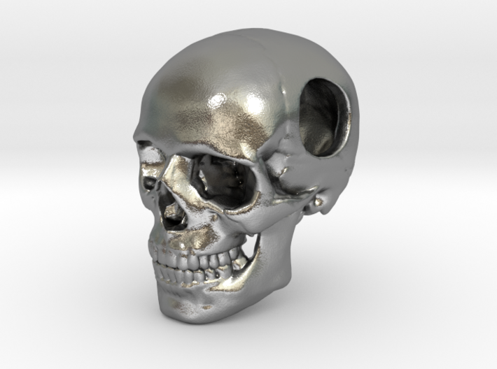18mm .7in Bead Human Skull Crane Schädel че́реп 3d printed