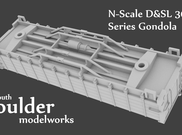 N-Scale D&amp;SL 30000 Series Gondola 3d printed