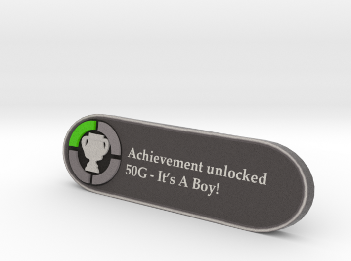 Achievement it's a boy 3d printed 