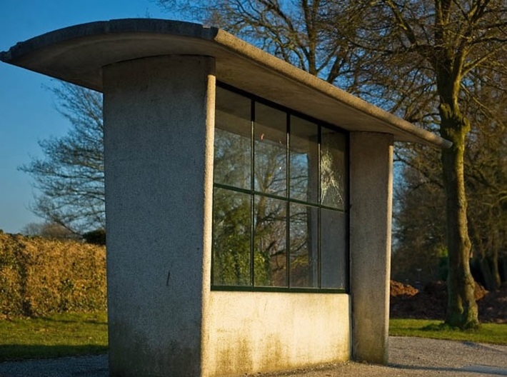 5 Old Style Dutch Concrete Bus-stops (n-scale) 3d printed