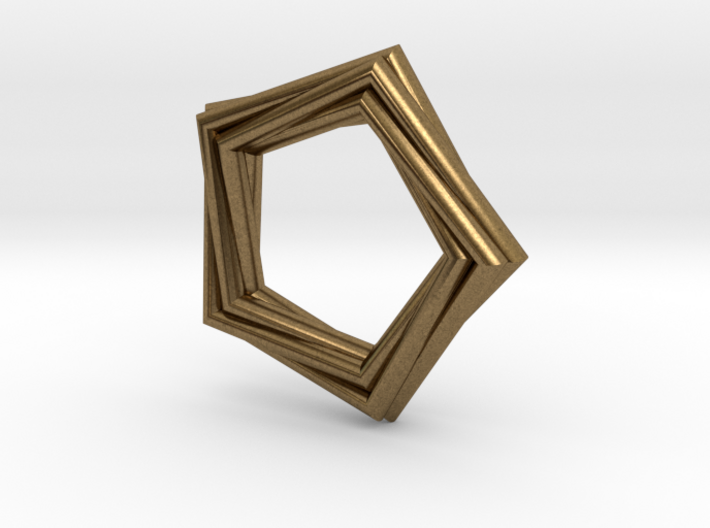 Pentagonal Pendant or Ring 3d printed