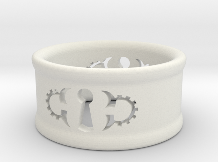 Custom Keyhole Steam: Ring Size 7 3d printed