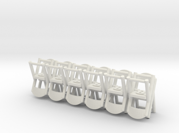HO Scale Folding Chairs X12 3d printed