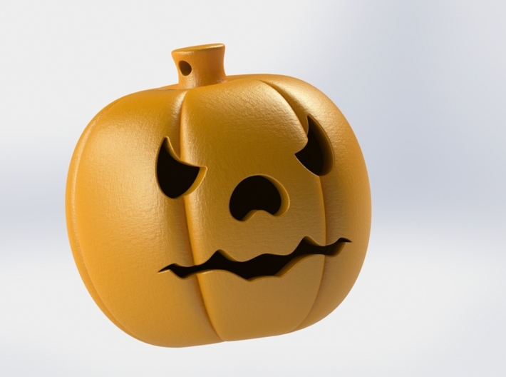 Pumpkin Keychain 3d printed