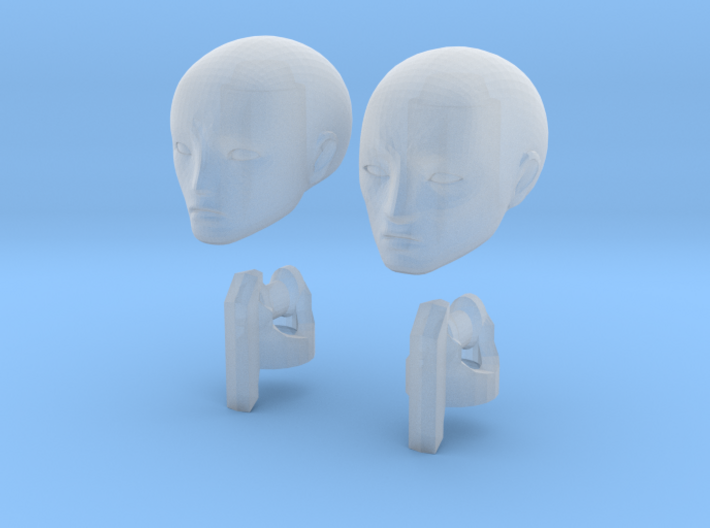 1/20 scale ALPHA EGO BJD, Male extra heads 3d printed