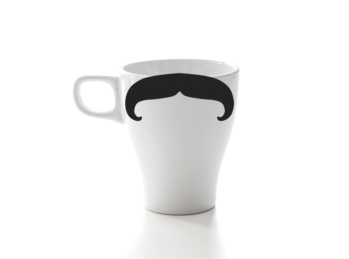 Mug &amp; glass accessories Mustache 3 3d printed