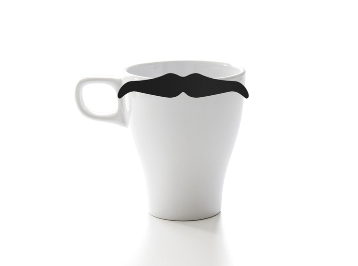 Mug &amp; glass accessories Mustache 6 3d printed