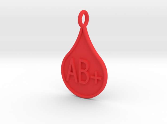 Blood type AB+ 3d printed