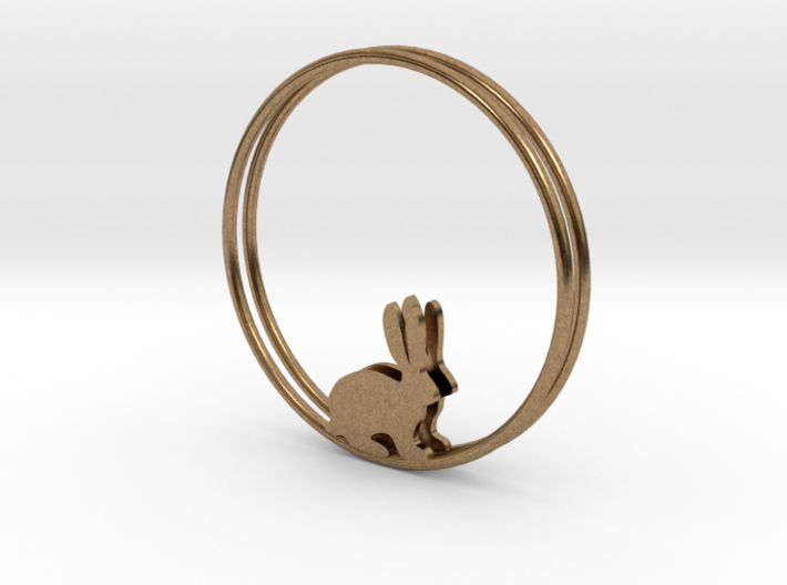 Bunny Hoop Earrings 40mm 3d printed