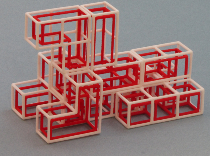 "SOMA's Revenge" - Interlocking Puzzle Cube 3d printed The Dog - One of hundreds of figures to build