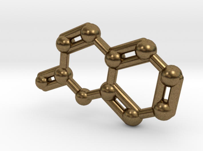 Coumarin Molecule Keychain Pendant 3d printed