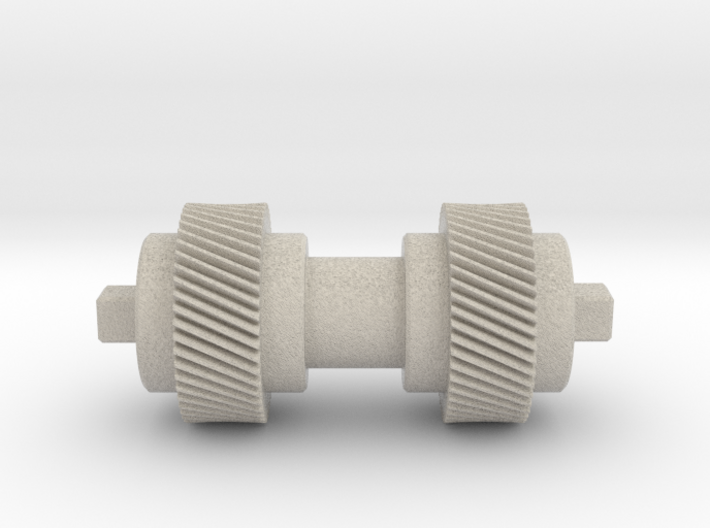 Double helical gear Mn=1 Z=50 Pressure Angle=20° 3d printed