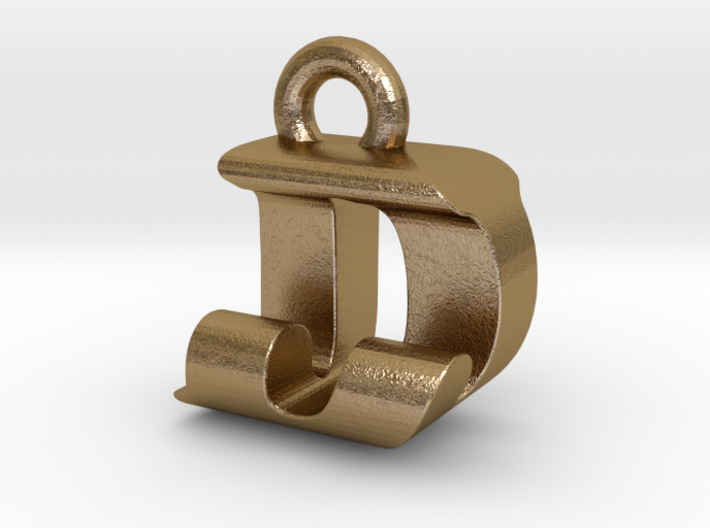 3D Monogram Pendant - DJF1 3d printed