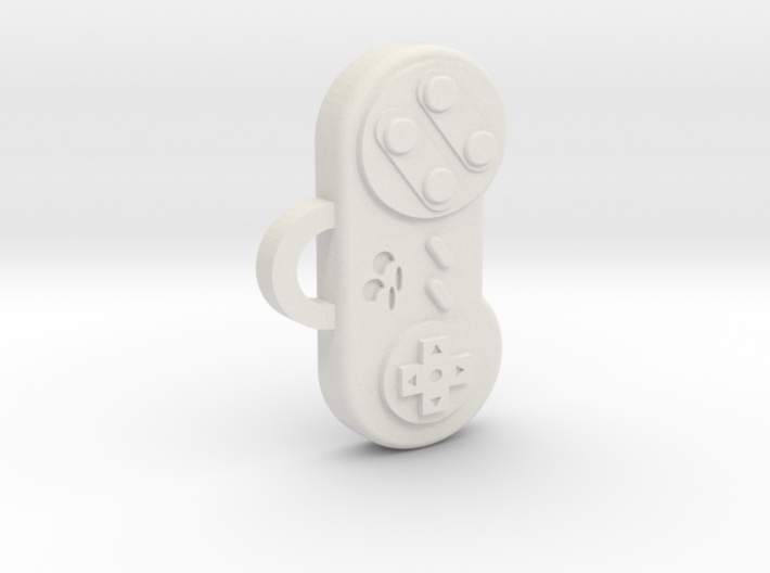 Snes Controller pendant/keychain 3d printed