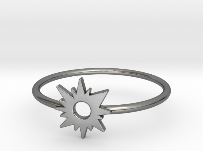 Sun Midi Ring 16mm inner diameter by CURIO 3d printed