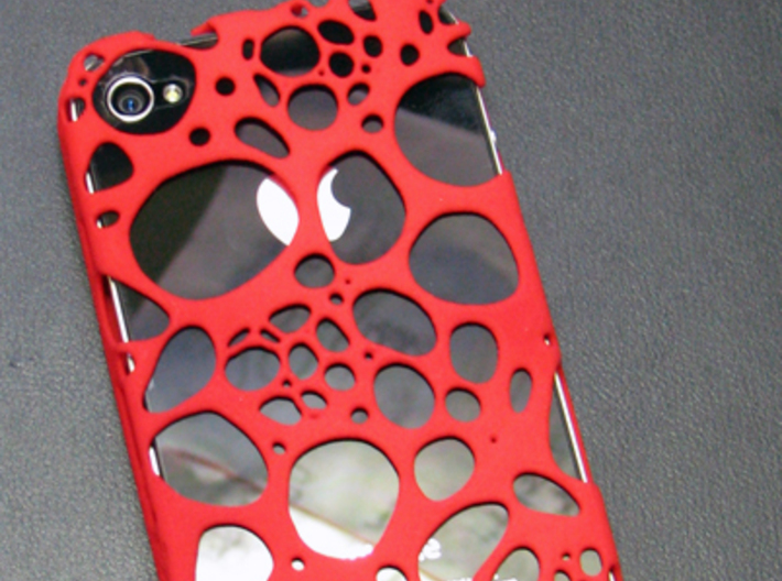 IPhone 4/4S - Cell Case 3d printed Red Polyamide