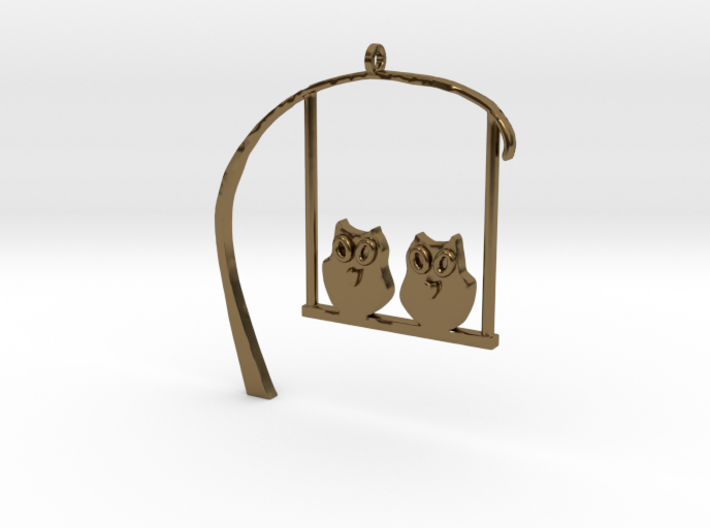 Owl Pendant 3d printed