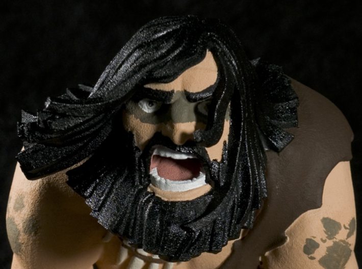 TheCaveman (Large) 3d printed This is the result after hand painting it with Revell Aqua Paints. Not available as a painted piece.