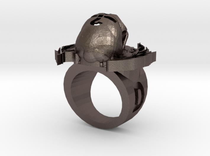 new skull ring 3d printed