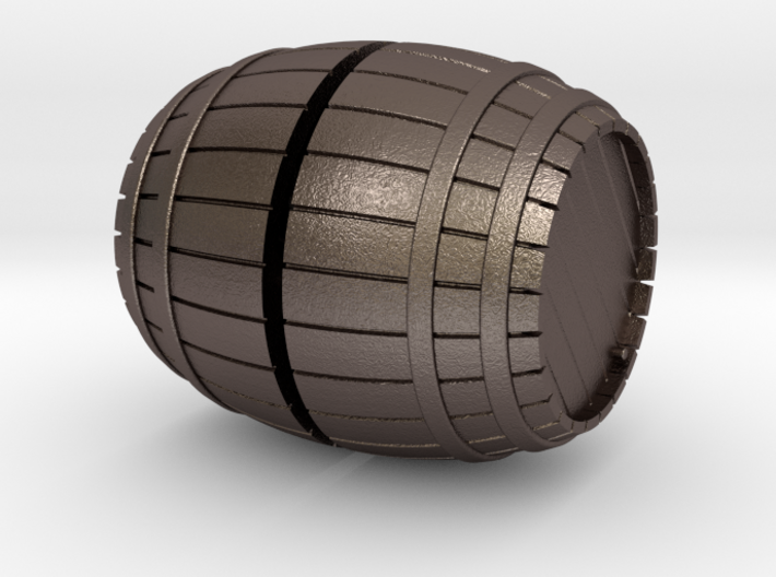 1/56th (28 mm) scale wooden barrel 3d printed
