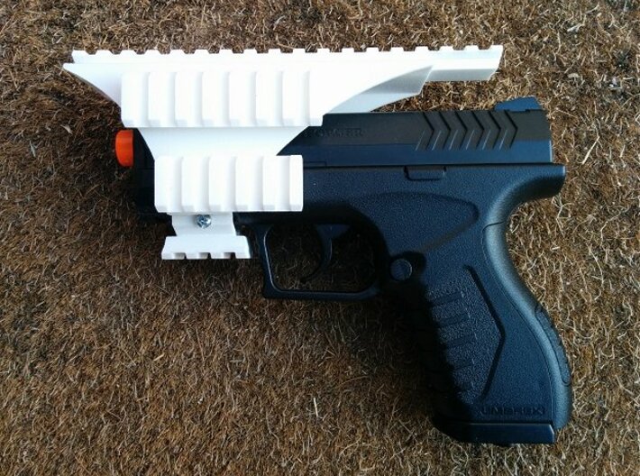 Pistol Hex-Rail 3d printed 