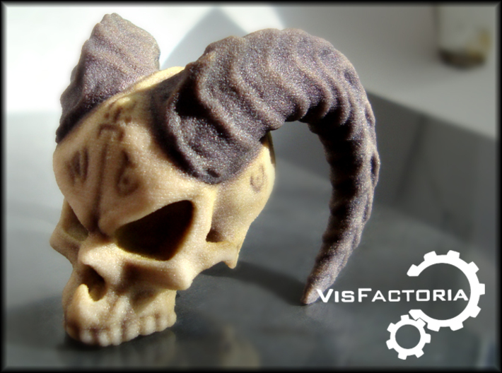 Horned Demonic Skull, Matilda 3d printed