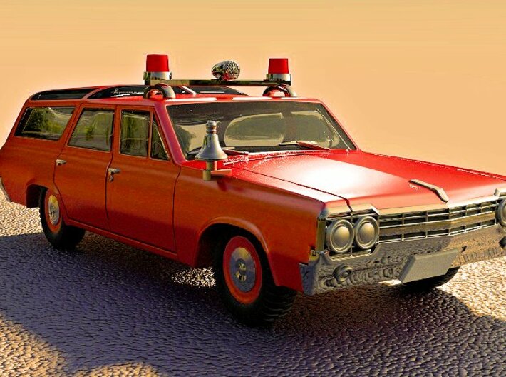Fire Chief's Car (1:87) 3d printed Add a caption...
