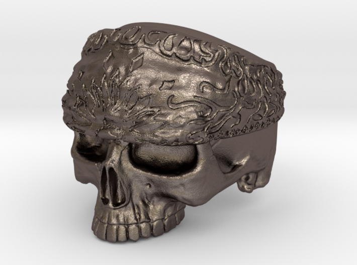 Ring SkullBandana Size - 8 3d printed