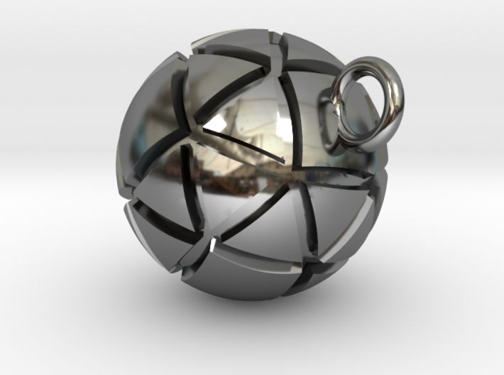 Pendentif Sphérique. Pendant sphere. 3d printed