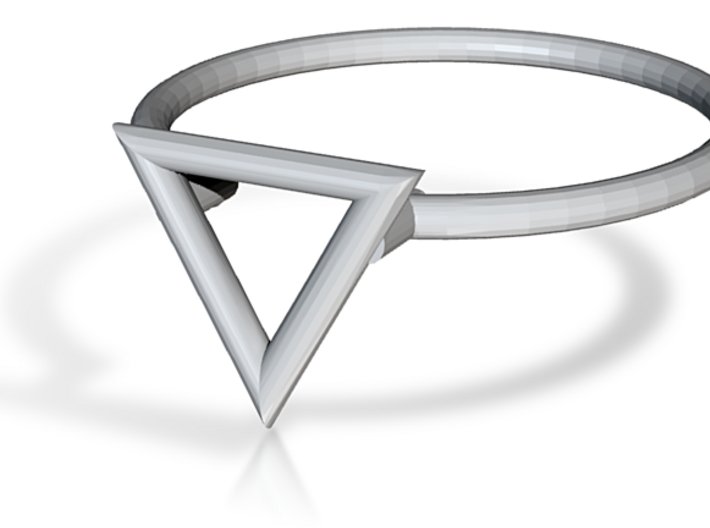 Open Triangle Ring Sz. 5 3d printed